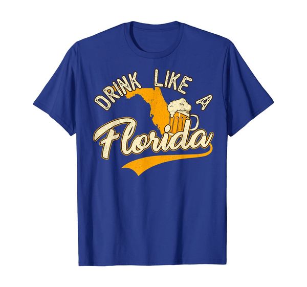 

vintage drink like a florida beer t-shirt, White;black