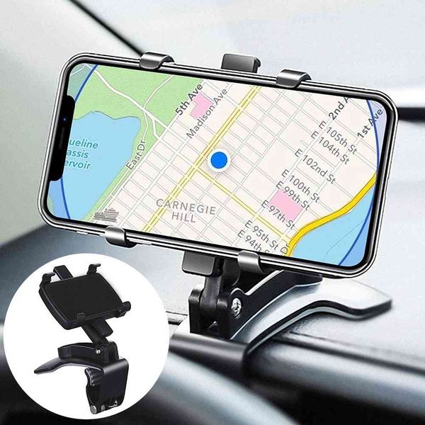 Suporte de Dashboard Retrovisor Sun Visor Sun Cell Phone Stand Mount Samsung no carro GPS GPS Bracket