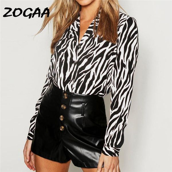 

chiffon blouse long sleeve leopard print turn down collar lady office shirt tunic casual loose plus size blusas women's blouses &, White