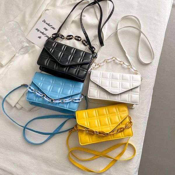 

evening bags fashion women's chain crossbody bag 2021 winter ladies pu leather shoulder for women luxury designer purses and handbag