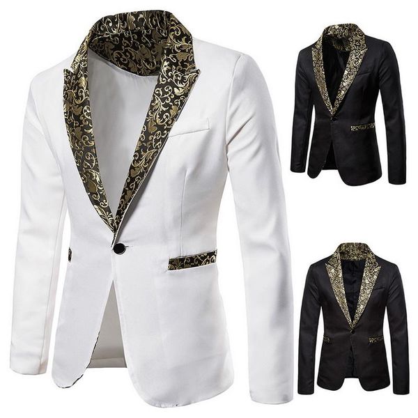 

vogue nice men's suit pattern shawl lapel making wedding groom tuxedo jacket slim party clothes suits & blazers, White;black