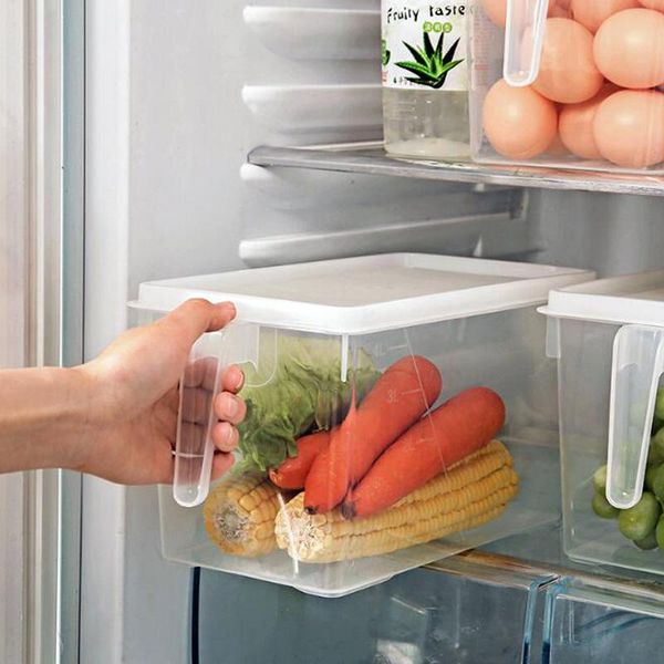 

storage bottles & jars kitchen transparent box leakproof vegetable fruit contain sealed food container refrigerator drawer bin