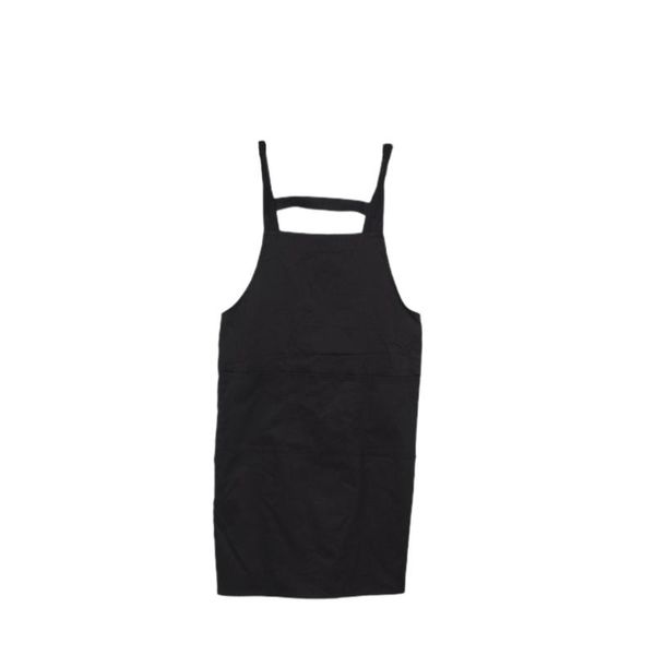 

aprons pure color apron working kitchen cooking el fashion coffee (black)