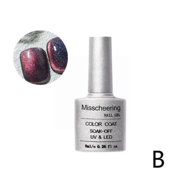 

nail gel 8ml magnetic eyes polish glue shiny jelly magnet decoration glitter crystal varnis i0t8, Red;pink