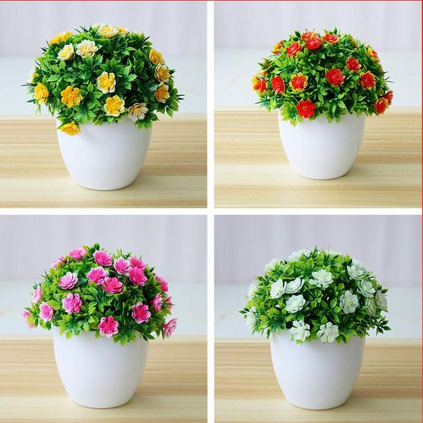 

decorative flowers & wreaths artificial in pots bonsai tree small fake plant with pot plastic home decoration floral arrangement deskdec
