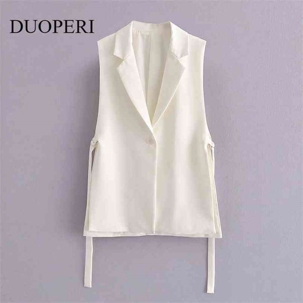 

jacket women blazer gilet sleeveless vest fashion casual streetwear za woman waistcoat veste femme 210819, Black;white