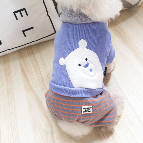 

aimeng autumn and winter cute big white bear four legged cotton padded cloth medium small dog teddy