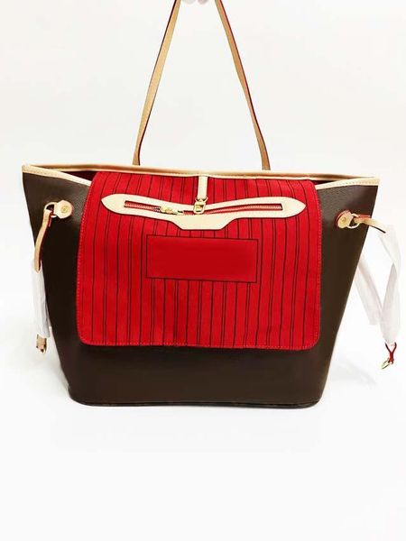 

luxury designer classic flower brown with original bags serial number purse large shopping bag handbags totes package shoulder 000, Black;red