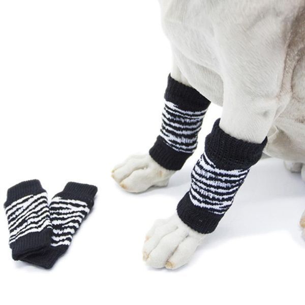 

dog apparel 4pcs/set autumn winter pet socks foot cover non-slip knee pad joint protection for taking good care of pets