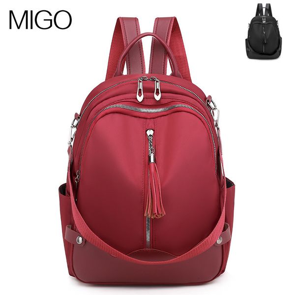 

backpack ultra light waterproof oxford nylon cloth women 2021 versatile leisure fashion tassel