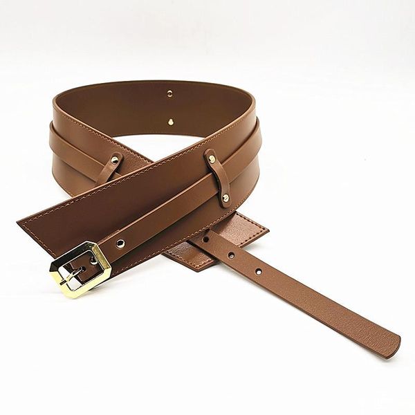 

belts in cow leather waist cummerbunds women wide belt, Black;brown