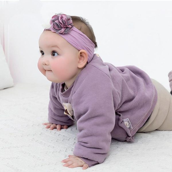 

hair accessories toddler baby girl flower headband sweat kids elastic floral hairband headwear soft cute princess lovely gifts, Slivery;white