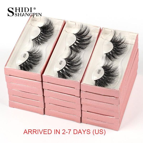 

10/50/100 pairs 25 mm 3d mink lashes bulk wispy natural faux thick pack short wholesales false eyelashes
