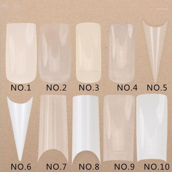 

100pcs/bag to 500pcs/bag ballerina nail art tips false coffin nails flat shape full/half cover manicure fake nail1, Red;gold