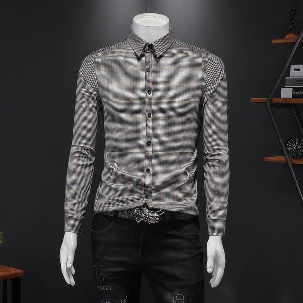 

men's casual shirts very good quality brand designers classic plaid style long sleeve male autumn spring clothing 2251, White;black