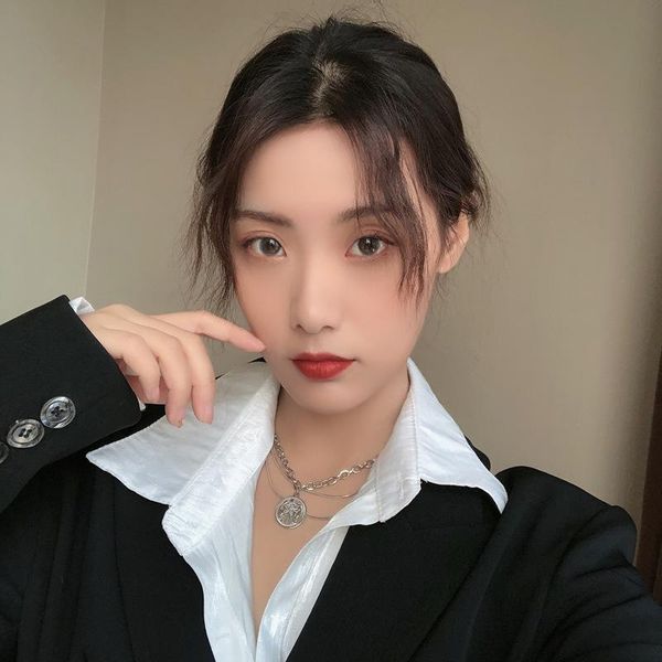 

chains trendy multi-layered wearing head necklace female personality cold style light luxury niche design for women, Silver