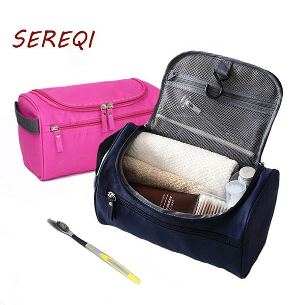 

multifunctional portable waterproof makeup bag man hanging wash toiletry travel nylon organizer women cosmetic bags & cases