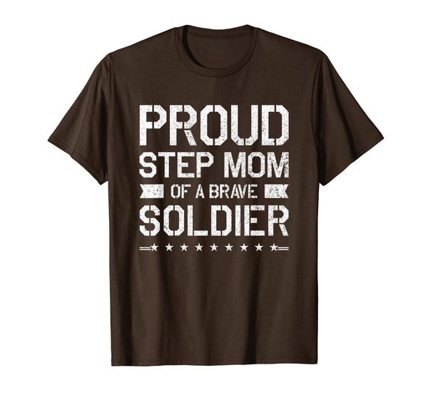 

proud step mom tshirt gift for step mom soldier tshirt, White;black