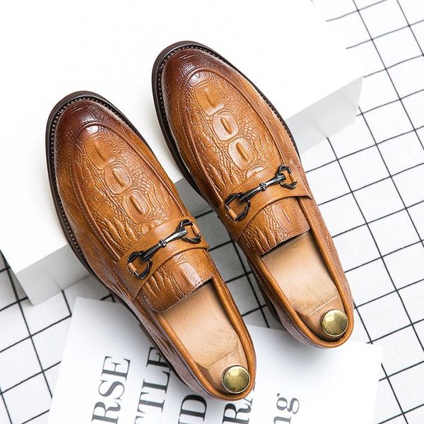 

dress shoes large men's leather retro oxford sole loafers outdoor flat bottomed boat 38-47, Black