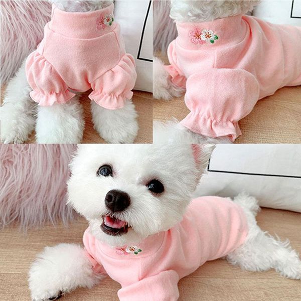 

dog apparel pet clothes puppy vest t-shirt shirt cute pajamas winter bottoming