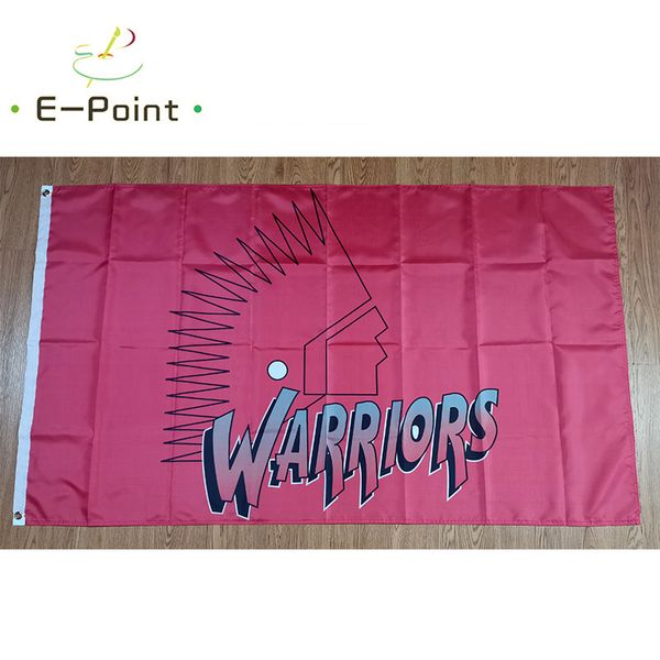 Canada WHL Moose Jaw Warriors Bandiera 3 * 5ft (90 cm * 150 cm) Bandiere in poliestere Banner decorazione volante casa giardino Regali festivi