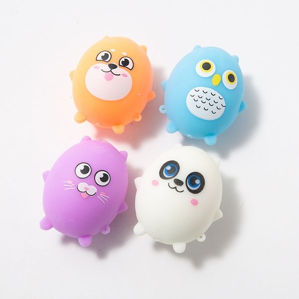 

creative tpr big eyed cat vent ball cute pet animal flour balloon trickery decompression children's pinch music toys