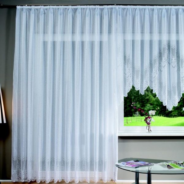 

white lace sheer curtains for living room bedroom window tulle curtain drapes home decor european type &