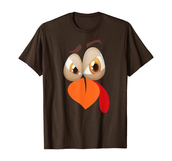 

Funny Turkey Face Pilgrim T-Shirt Thanksgiving Costume T-Shirt, Mainly pictures