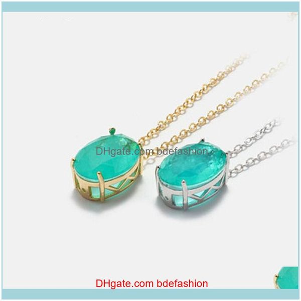 

& pendants jewelrysimple temperament sweet necklace oval 13*18 exquisite clavicle chain pendant initial necklaces drop delivery 2021 fanbv, Silver