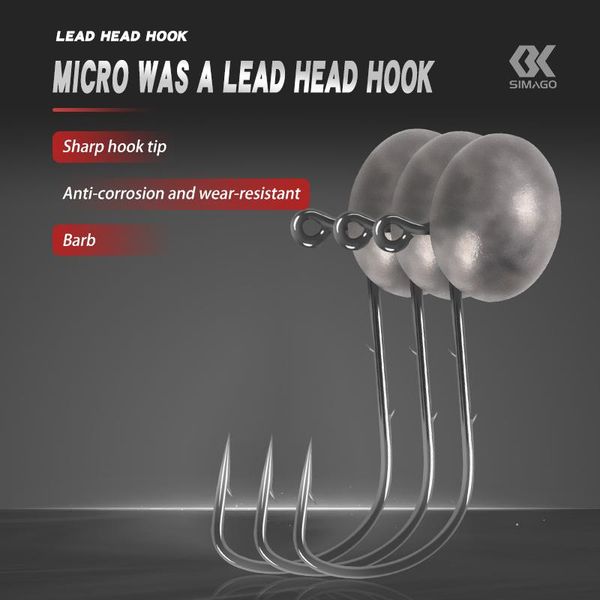

10pcs/box lead jig head hook jump fishing 1-6g crank for carp lure soft worm tackle accessori hooks
