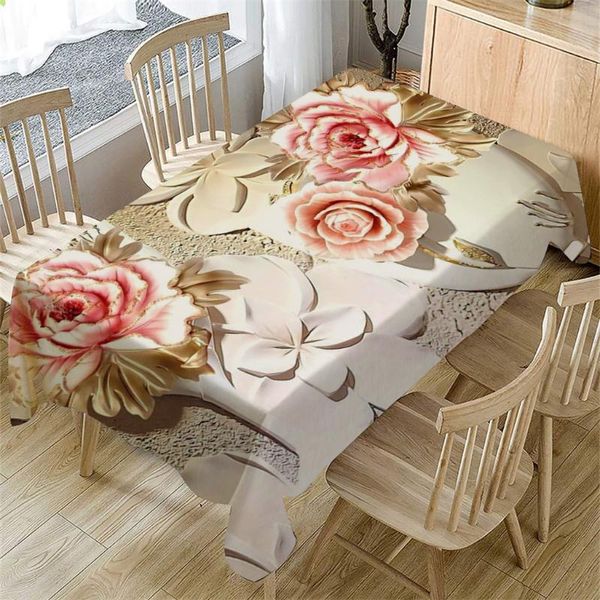 

table cloth tablecloth primeval 3d flower rectangular tea cover kitchen dining wedding party home decor manteles