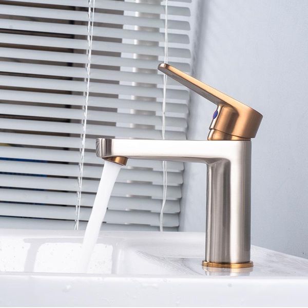 

bathroom sink faucets est brushed rose gold brass copper faucet cold basin mixer tap single handle