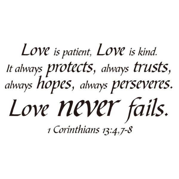 

wallpapers bible letter quotes love is patient kind wall sticker pvc art