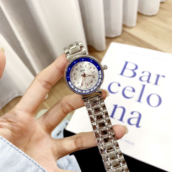 

light luxury womens watch fashion simple temperament minority retro student steel belt waterproof quartz delivery, Slivery;brown