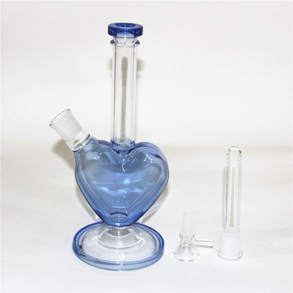 Cam bong yağ teçhizatı pembe kalp şekli cam su borusu buz yakalayıcı filtre fıskiyesi klasik sigara boruları shisha nargile