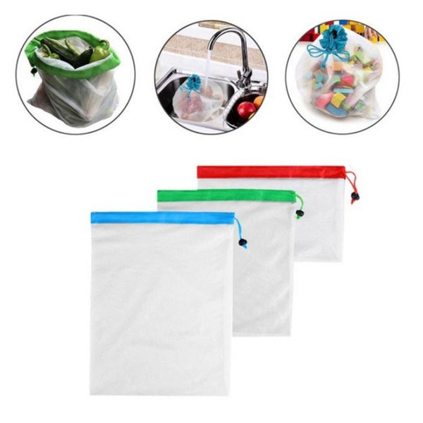 

storage bags reusable mesh rope vegetable toys pouch fruit & grocery 1pcs home supplies packaging stationery organizer
