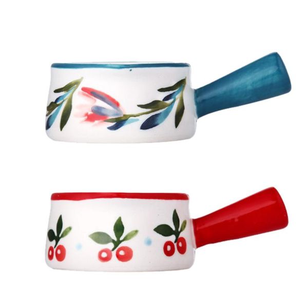 

mugs 2pcs ceramic mini jug printing sharp tongue can for family (assorted color)