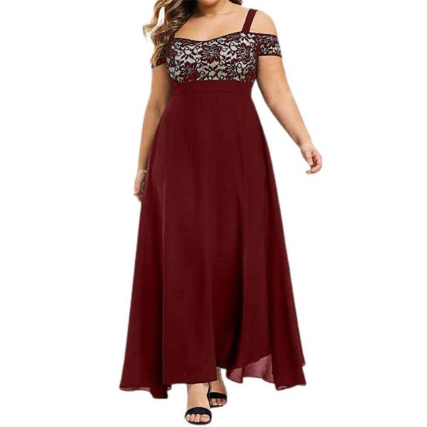

casual dresses ladies summer dress women plus size floral printing lace maxi party female large evening long vestidos verano, Black;gray