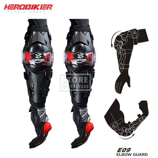 

motorcycle armor red motocross elbow protectors pads guard kneepads moto equipement racing riding protection