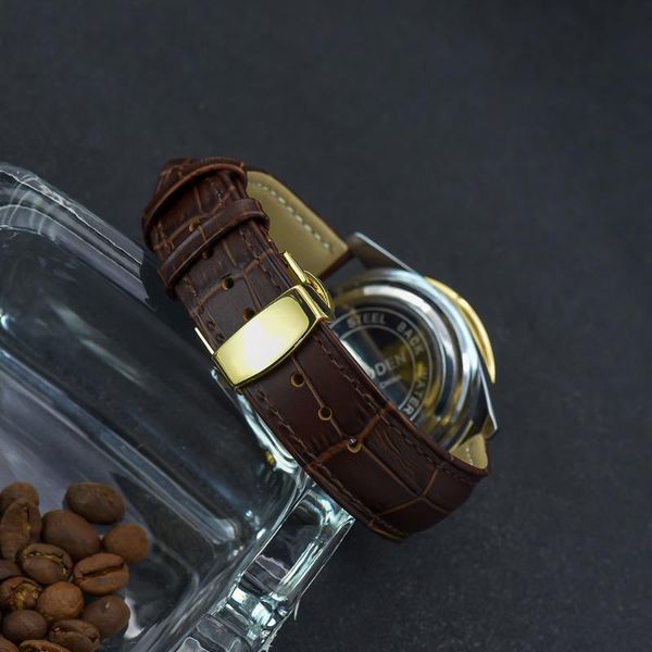 

watch bands luxury double sided crocodile leather straps 20mm 22mm black brown band with gold silver buckle for men women