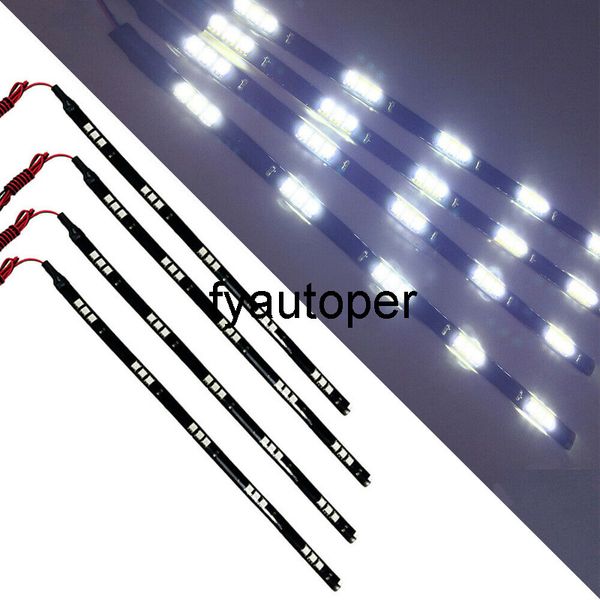 4pcs 12 pollici Tuning auto striscia LED 15 SMD vano piedi auto sotto il cruscotto luci d'accento decorazioni per interni accessori auto universali