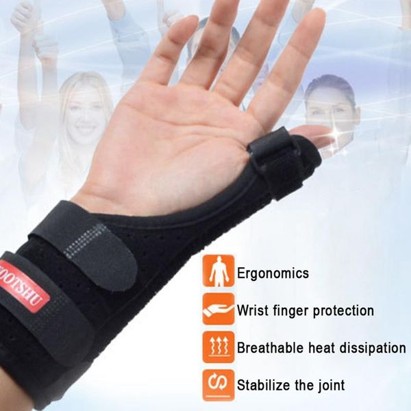 

thumb support protects with removable splint adjustable band carpal tunnel sprains for pain relief in the left or right hand ankle, Blue;black