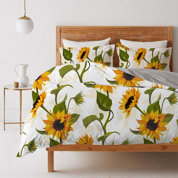 

bedding sets sunflower set for bedroom quilt cover flower duvet comforter with pillowcases 220x240 200x200
