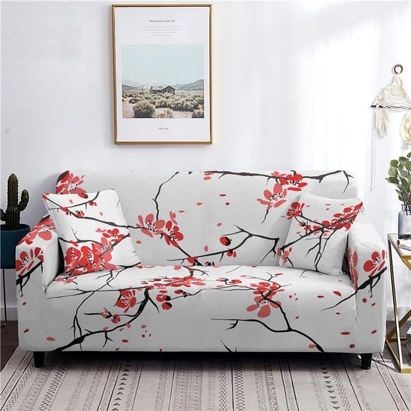 

chair covers luxury 3d plum flower print stretch sofa seat cover slipcover for living room elastic 1/2/3/4 seater