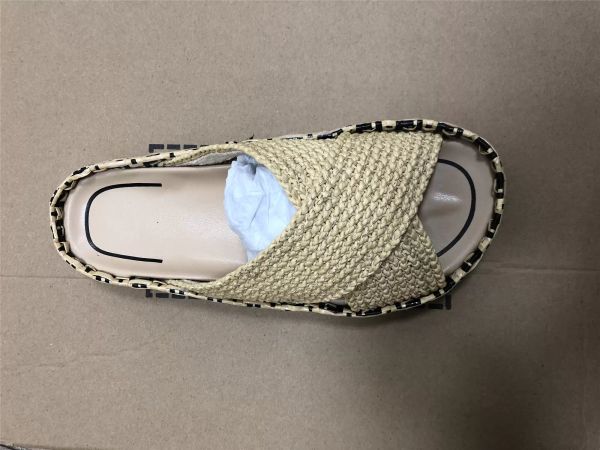 

recreational grass makes up slipper cross vamp rubber outsole tide novel design size 35428234253, Black