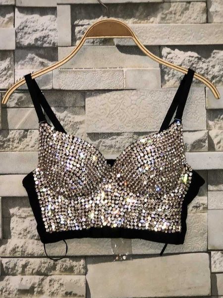 BUB BUSTIER CORSET PEYLAS Diamond Push Up Night Club Bralette Женская мода бюстгальтер BRA обрезанный топ плюс размер 210616