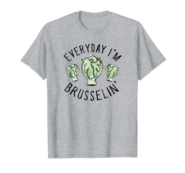 

everyday i'm brusselin' vegan t shirt men women animal lover, White;black