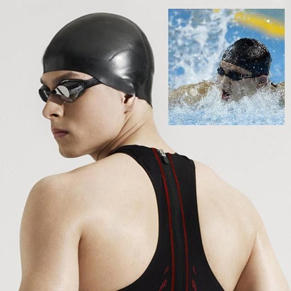

silicon waterproof swimming caps sports swim pool hat cap for men & women adults accessories