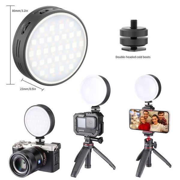 

led video light mini rgb for pography fill 2000mah 2500k-9000k youtube tik tok flash heads