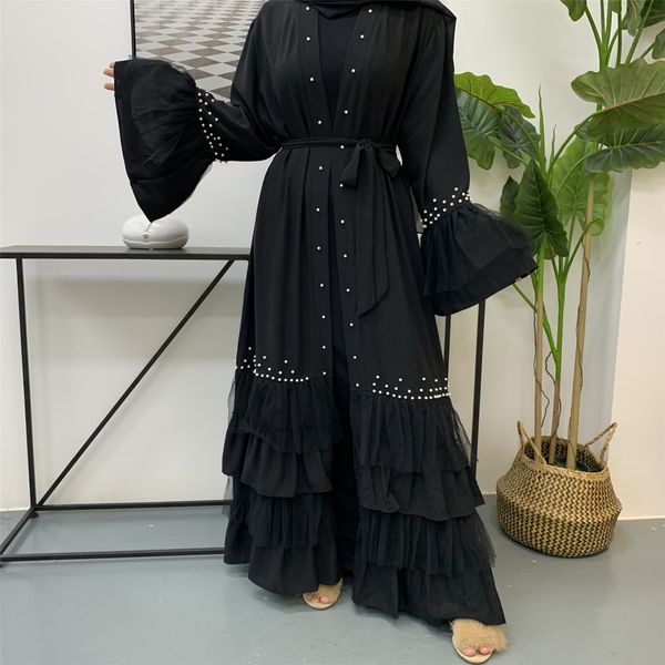 

black kaftan open abaya dubai turkey abayas for women muslim hijab dress arabic caftan marocain islamic clothing ramadan vestido, Red